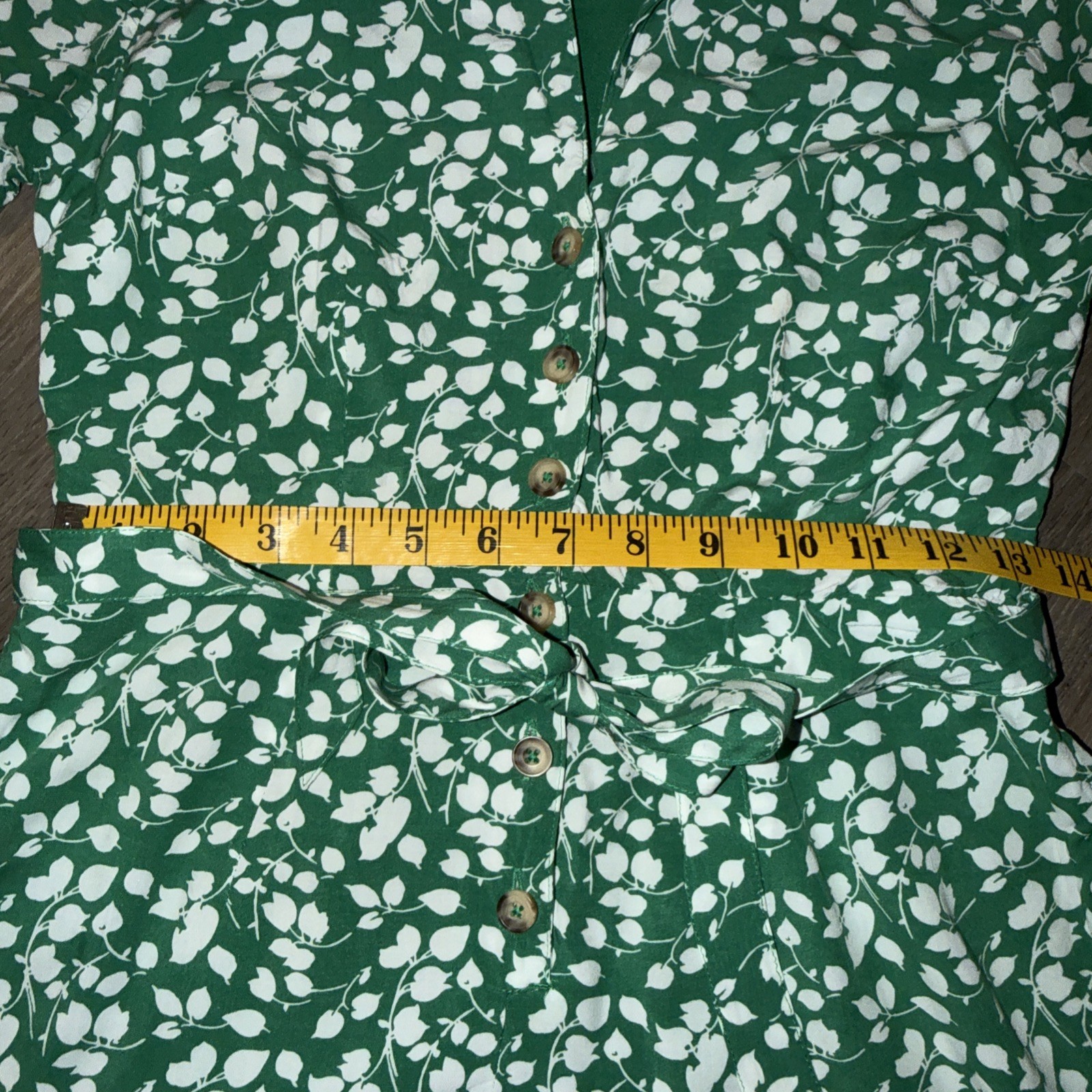 Abercrombie & Fitch Green Leaf Print Romper Size XS Extra Small
