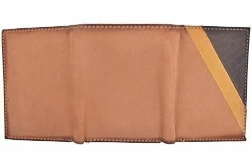 Cazoro Men’s Wallet RFID Genuine Leather Slim Trifold with ID Window and Card Sl