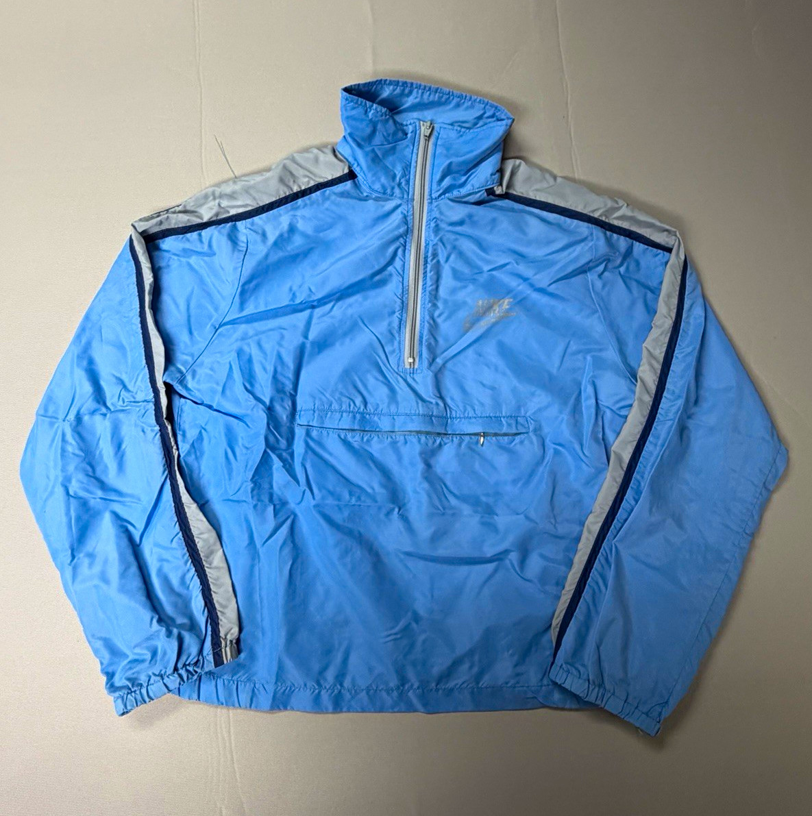 Vintage Made in USA 70s/80s Nike Zip Up Windbreaker Jacket Mens Size Small Blue
