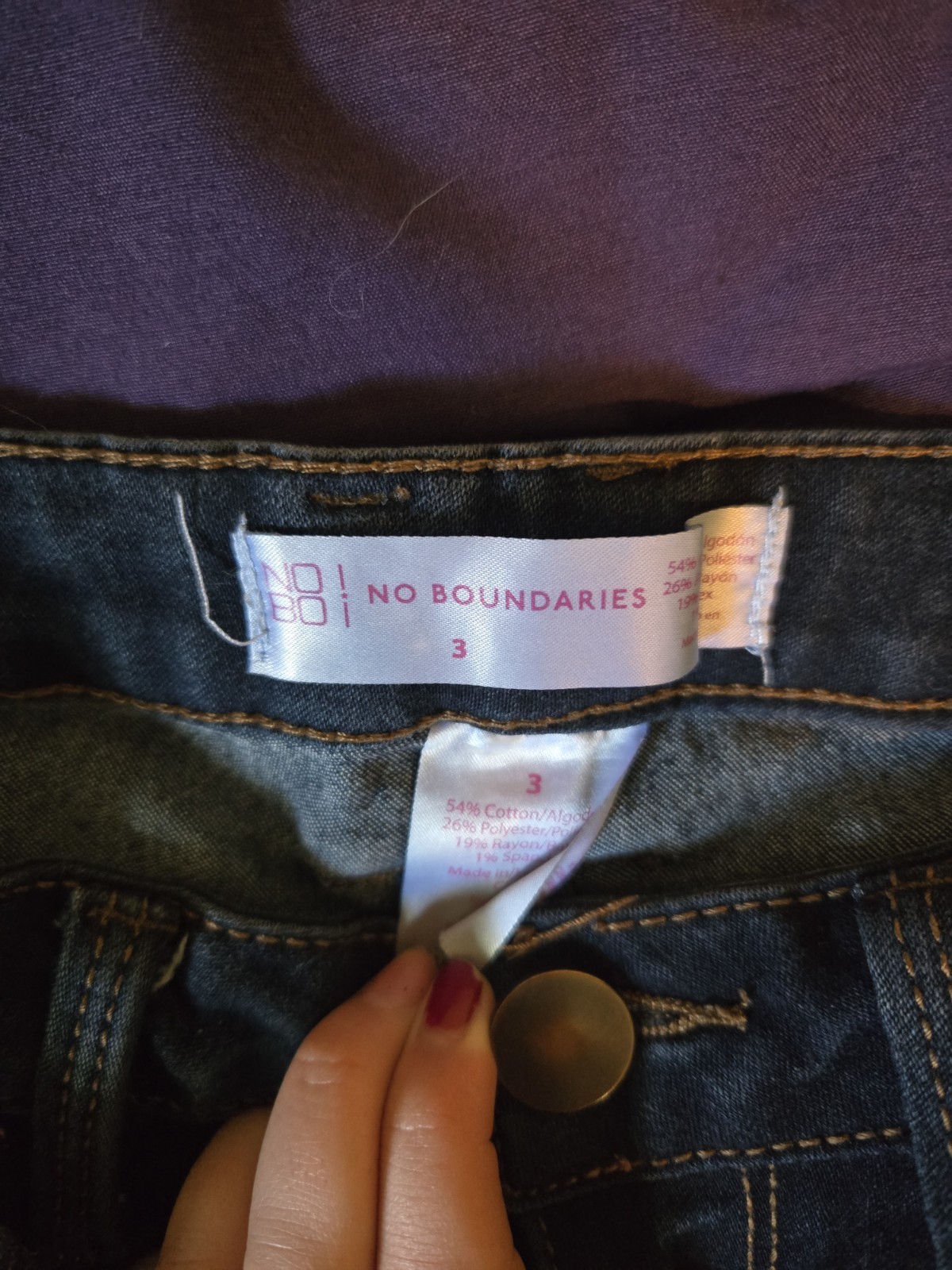 No Boundaries Juniors Dark Wash Blue Skinny Slim Fit Stretch 5-Pocket Jeans