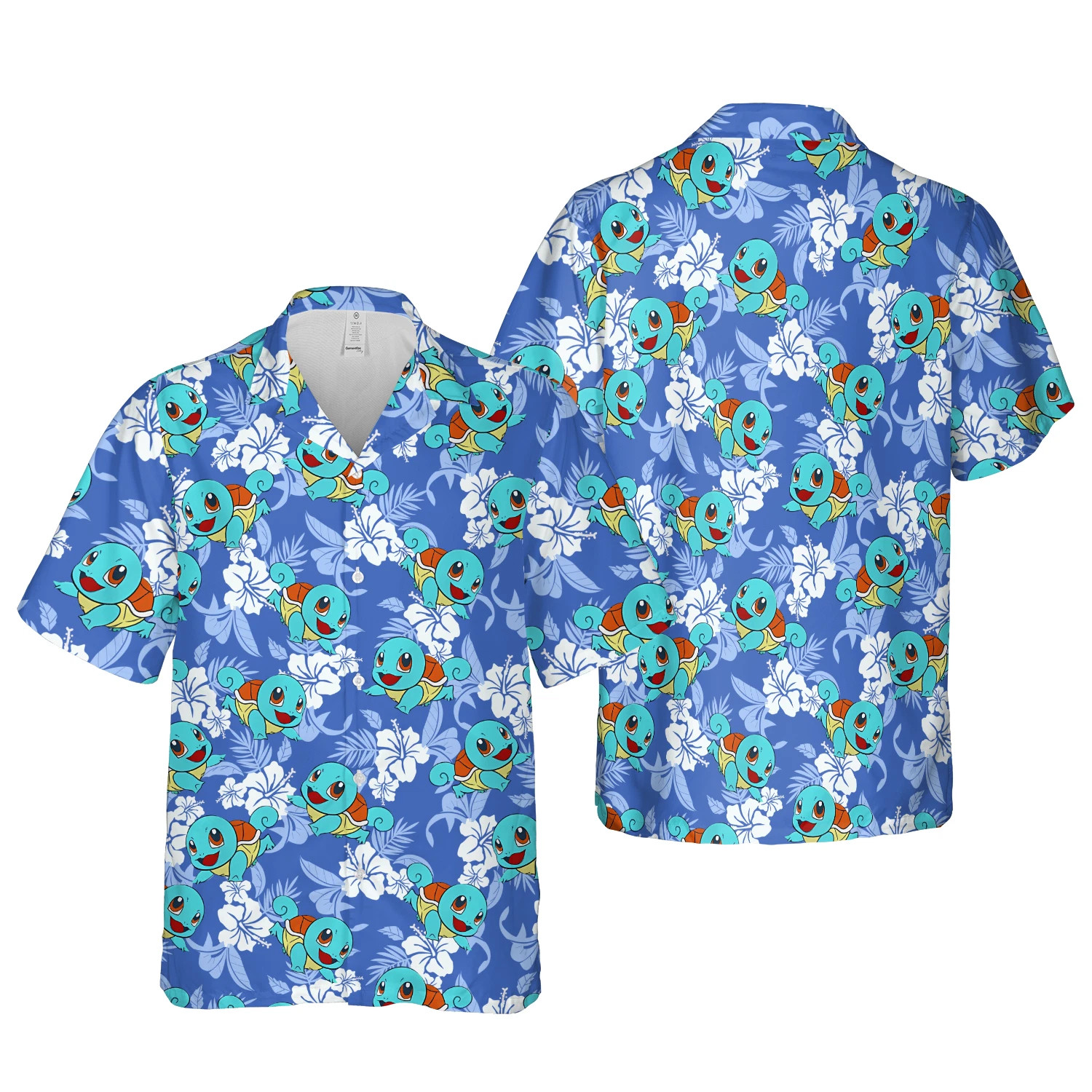 Squirtle Pokemon Hawaiian Shirt, Pokemon Casual Shirt For Mens
