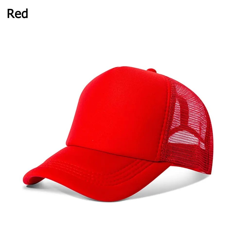 Mens Womens Trucker Hat Mesh Back Plain Solid Snapback Baseball Cap Blank Visor