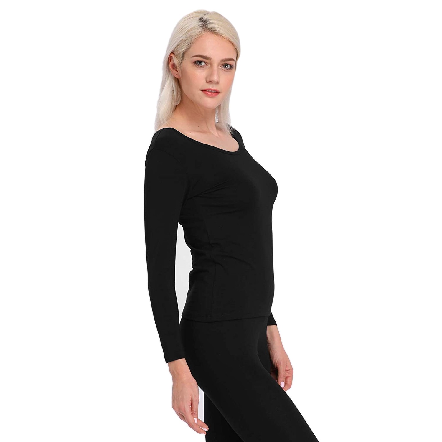 Womens Ladies Winter Ultra-Soft Fleece Lined Thermal Top & Bottom Underwear Set