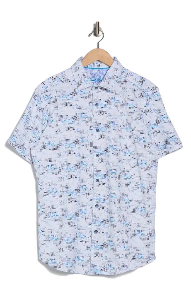 ROBERT GRAHAM Perez Classic Fit Woven Shirt in White Multi Size ﻿2XL