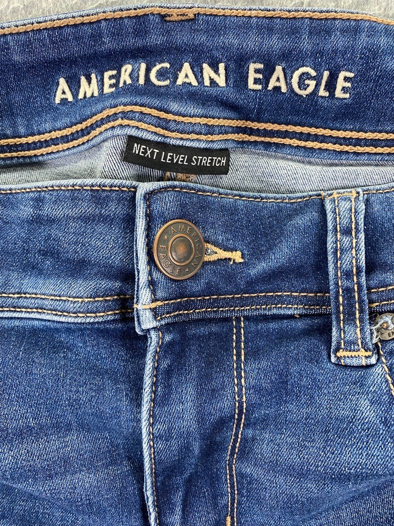 American Eagle Kick Boot Jeans Womens 6 Reg Blue Stretch Medium Wash Denim