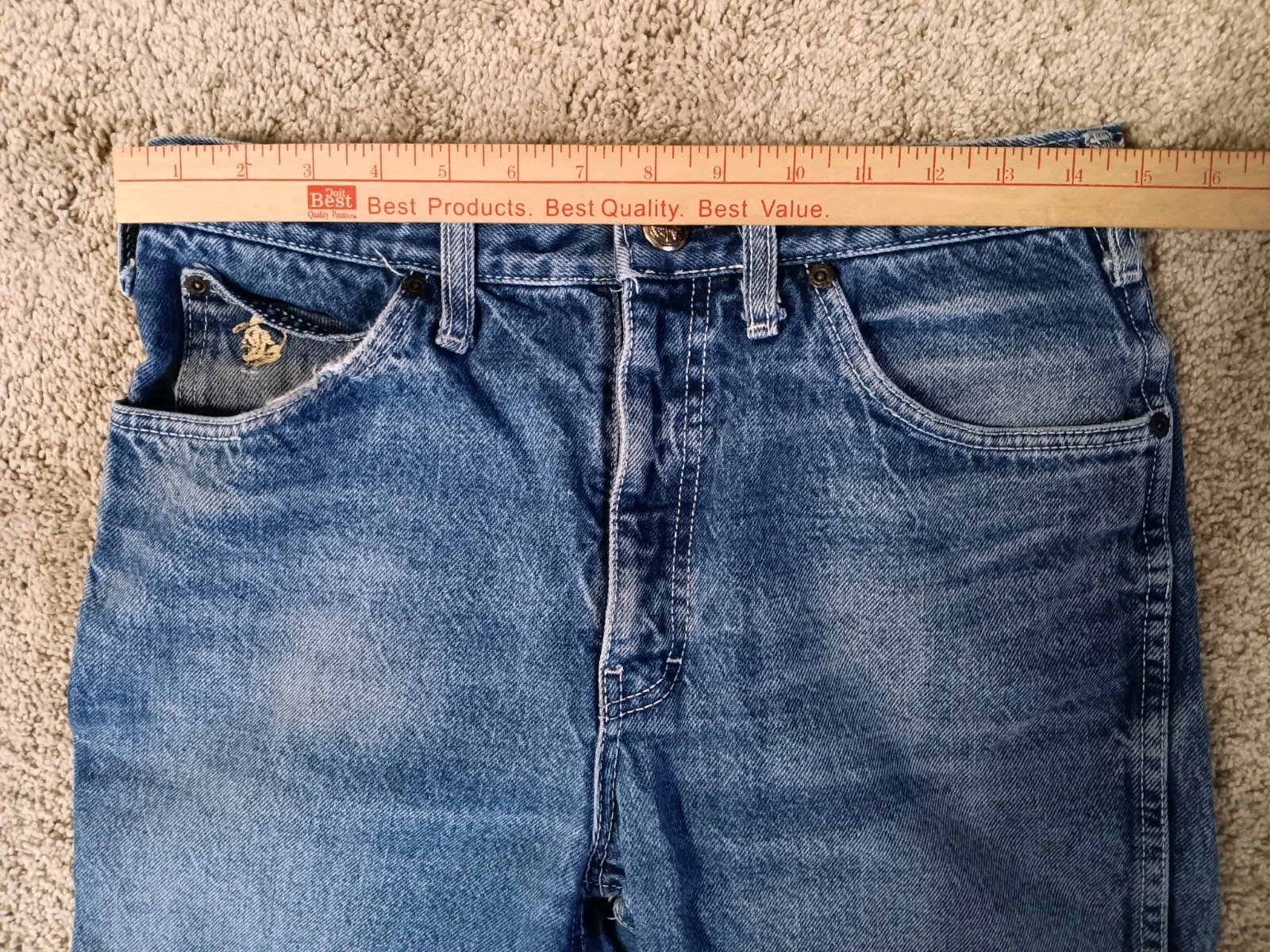 VTG 1980s Kenny Rogers by Karman Jeans Sz 33( 30″w x 29″l) USA Western Denim