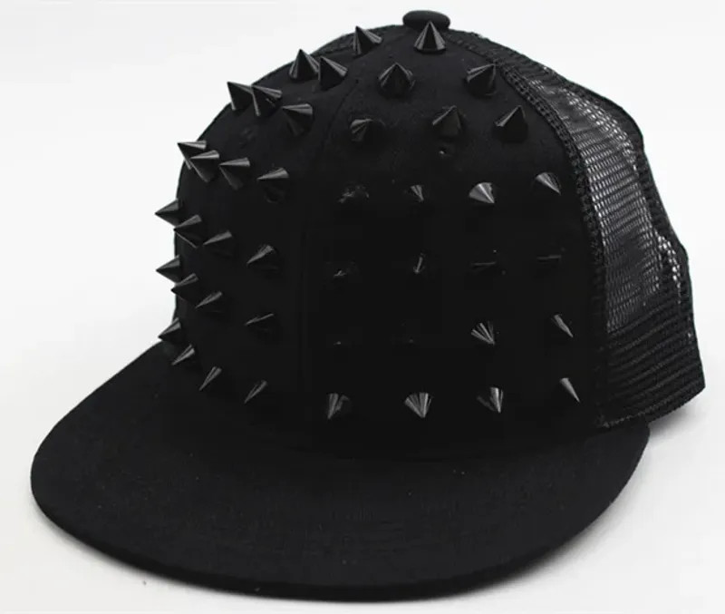 Unisex Rivet Stud Punk Baseball Cap Hip Hop Style Hat