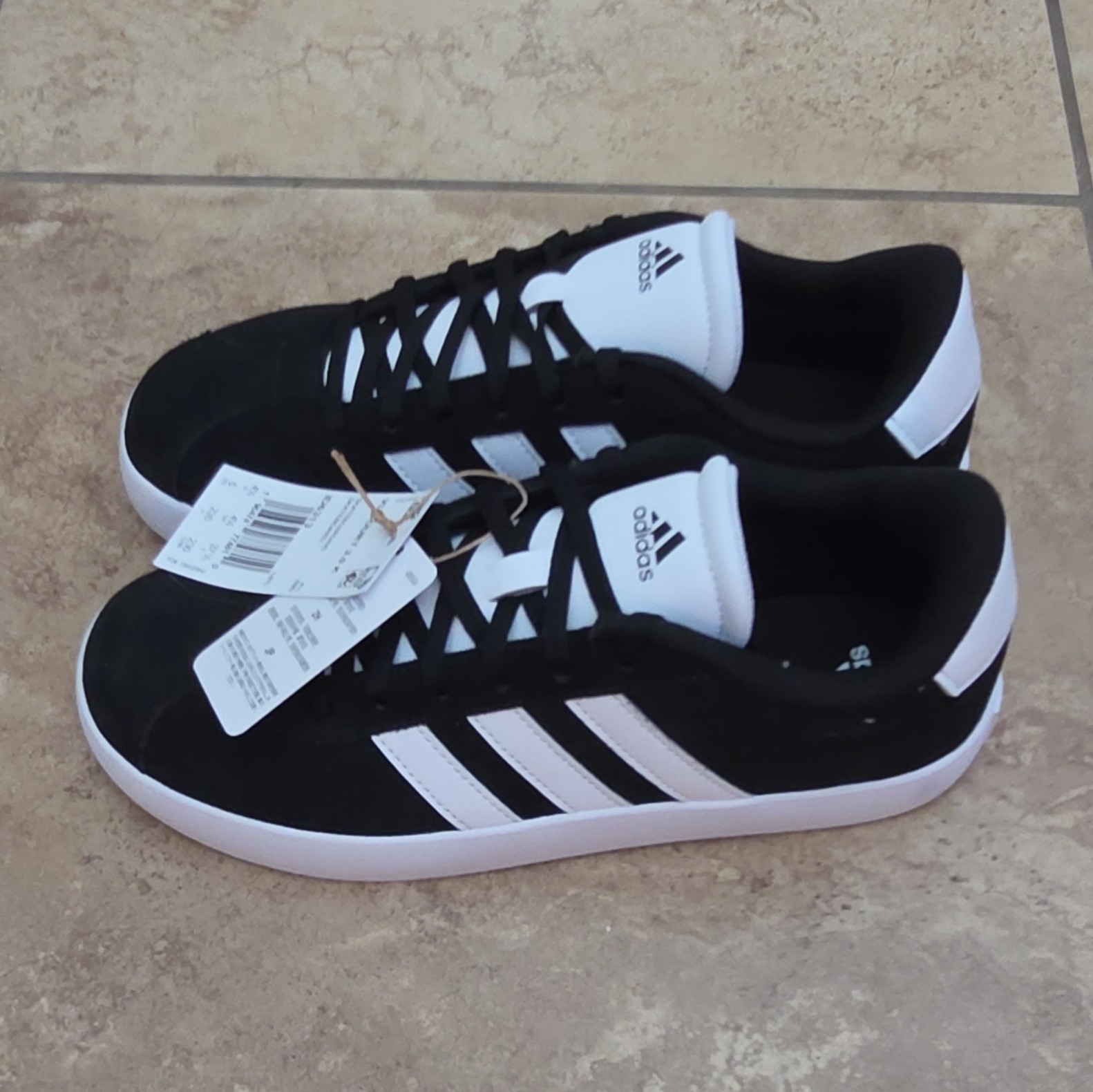 Adidas VL Court 3.0 K Black/White Unisex Kids Low Top US 5 EU 37 1/3 ID6313