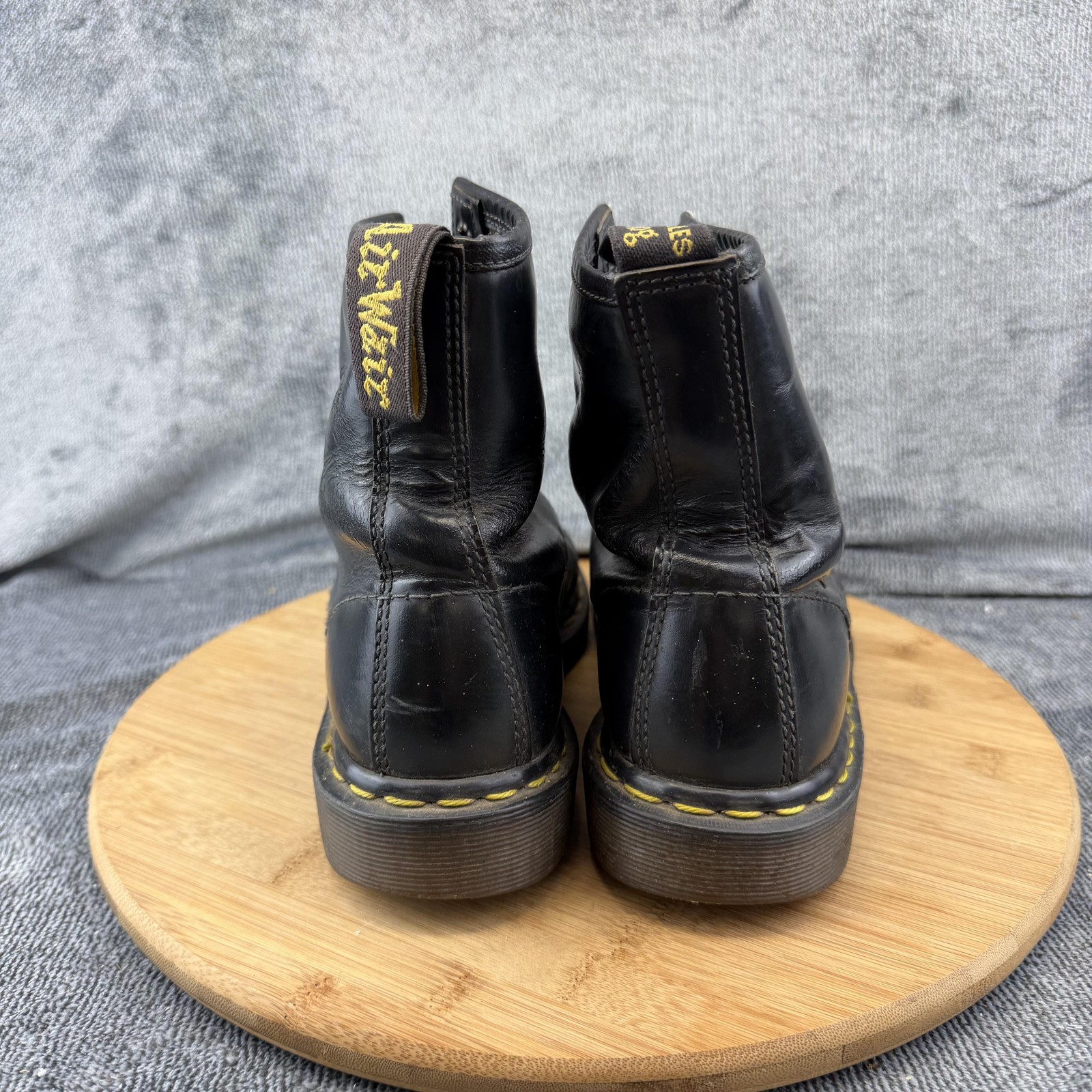 Dr. Martens 1460 Boots Mens Size 6 Black Leather Combat Lace Up Made In England