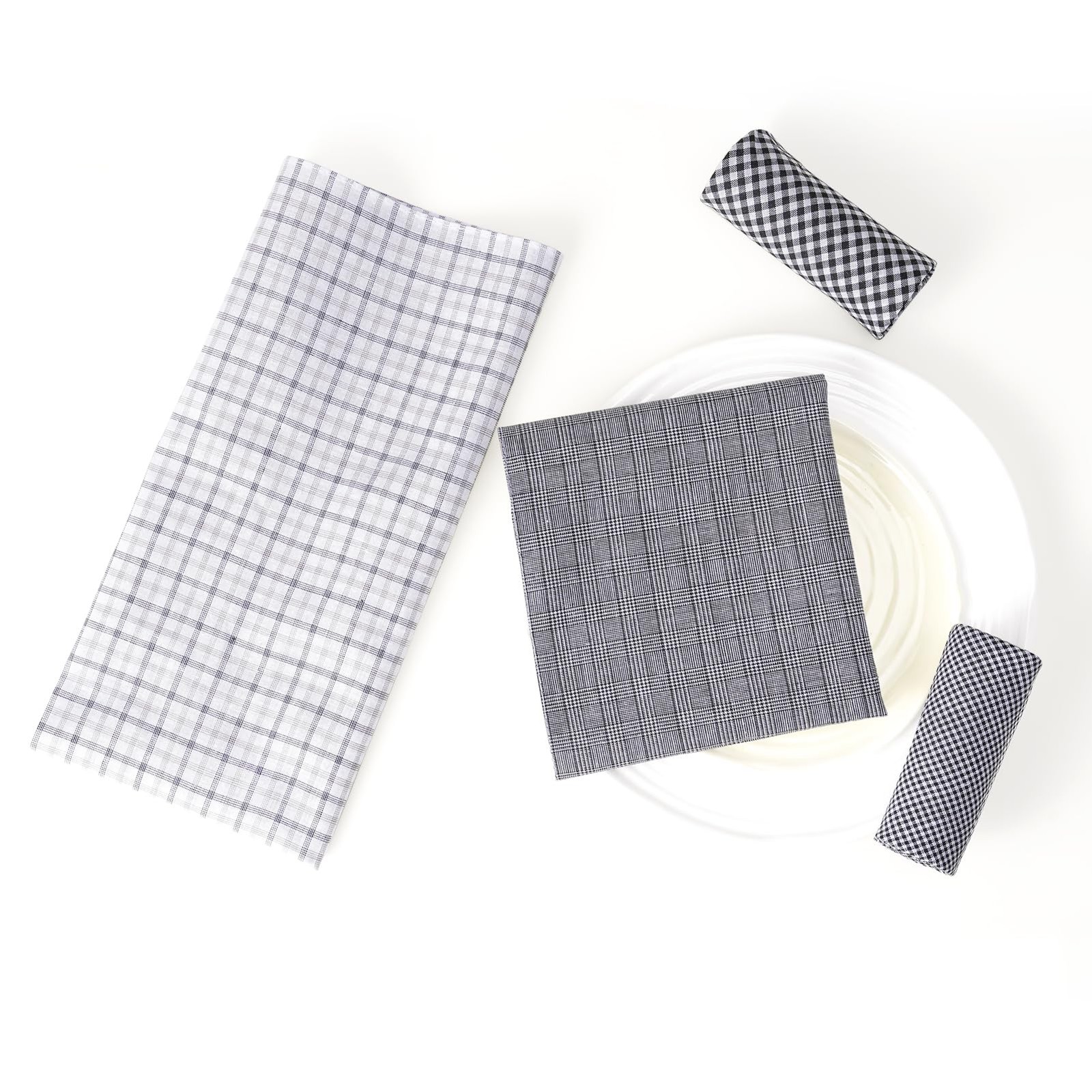 Handkerchief Mens Cotton 7PCS Handkerchiefs for Men 100% Soft Cotton Plaid Ha…
