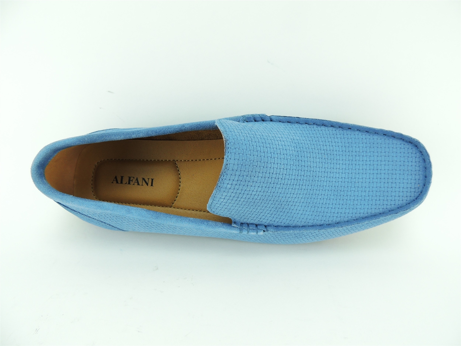 Alfani Men’s Kendric Textured Drivers Denim Grey Suede Size 10 M