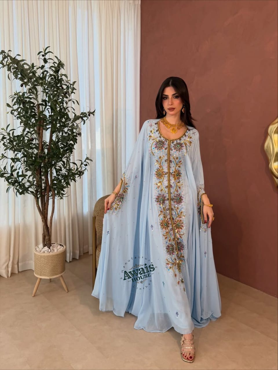 Egyptian Islamic Clothing Kaftan Abaya Muslim Fancy Islamic Abaya Robes Dress