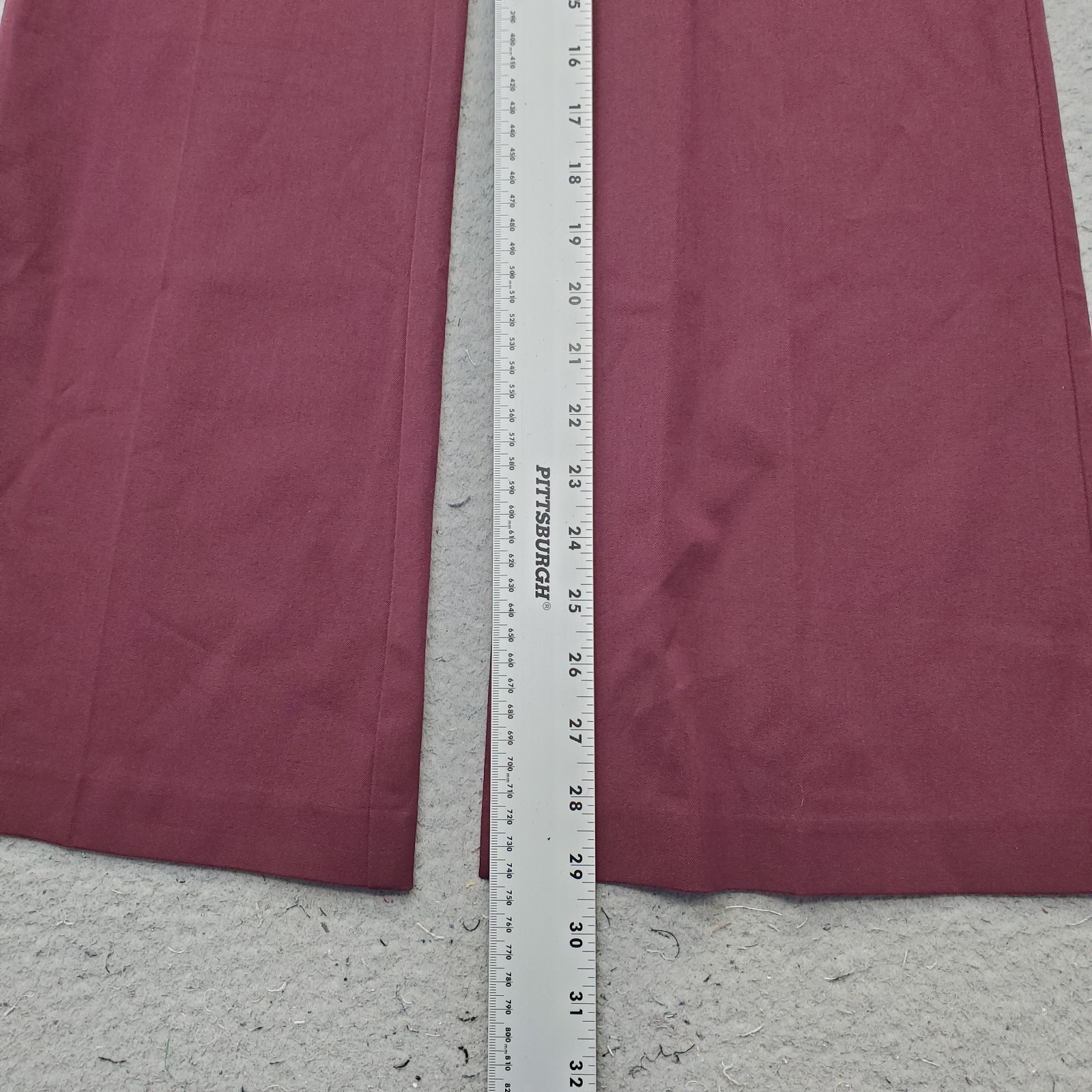 LOFT The Sutton Ankle Flare Pants Womens 2 Burgundy Stretch Regular Flat Front