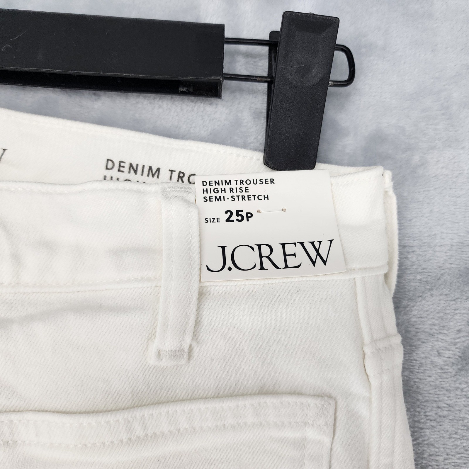J.Crew Jeans Womens Size 25 Petite White Wide Leg Denim Trouser Patch Pocket 25P