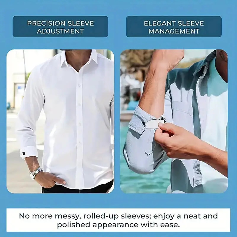 2Pcs Women Men Shirt Cuff Holders Elastic Armband Shirt Sleeve Holder Cufflinks