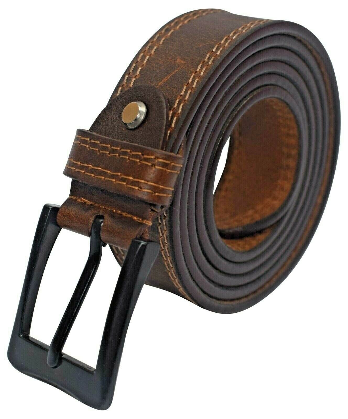 Cazoro Genuine Leather Men Big and Tall Jeans Belt Size 44″- 56″, Tan