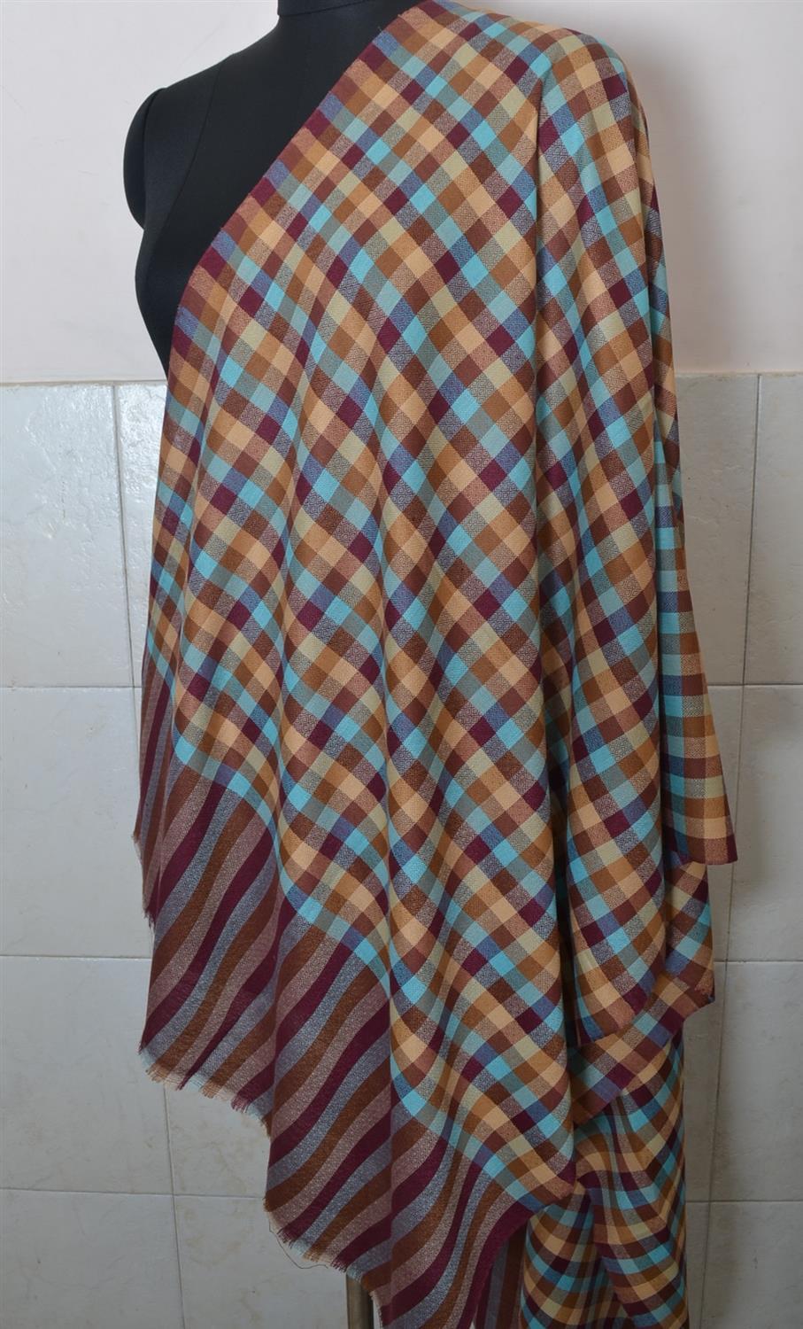 NEW PLAID CHECK 100% CASHMERE PASHMINA SHAWL/WRAP ~ 12 DESIGNS CHOICE