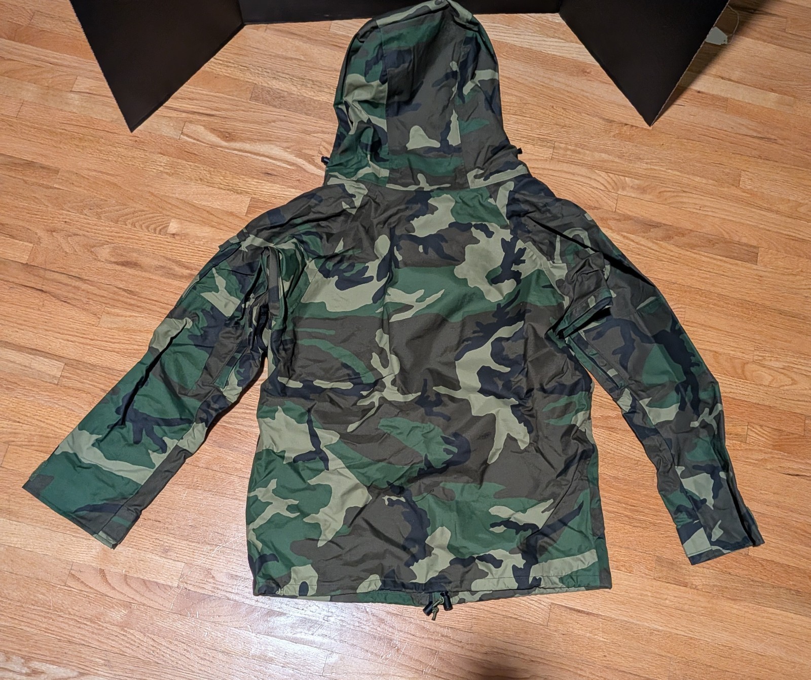 Raven Goretex ECWCS Woodland Camo Parka Cold wet Weather Jacket M-L E33