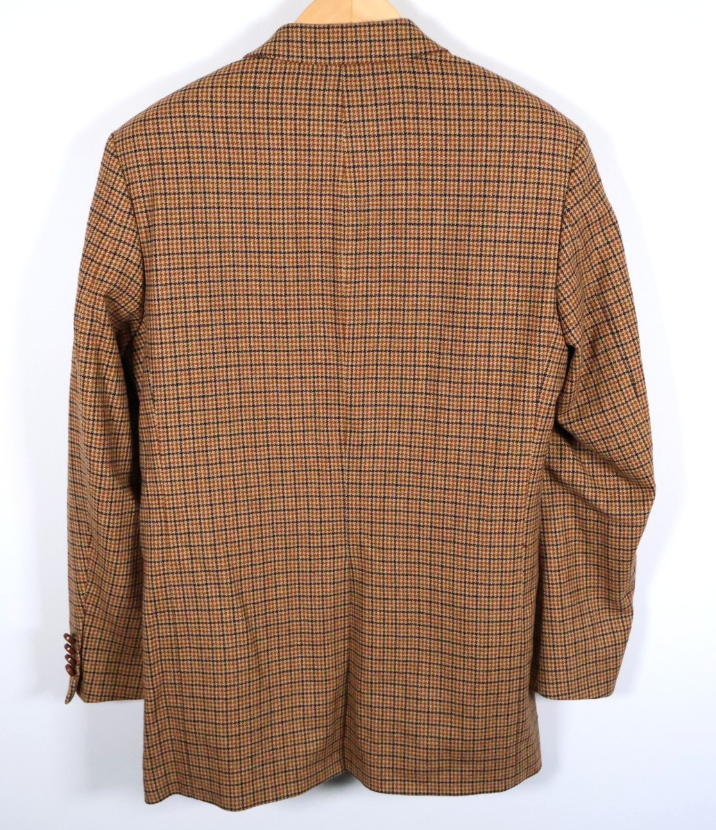 Strellson Cashmere Wool Sport Coat Men’s 40 Brown Houndstooth 3 Button Jacket