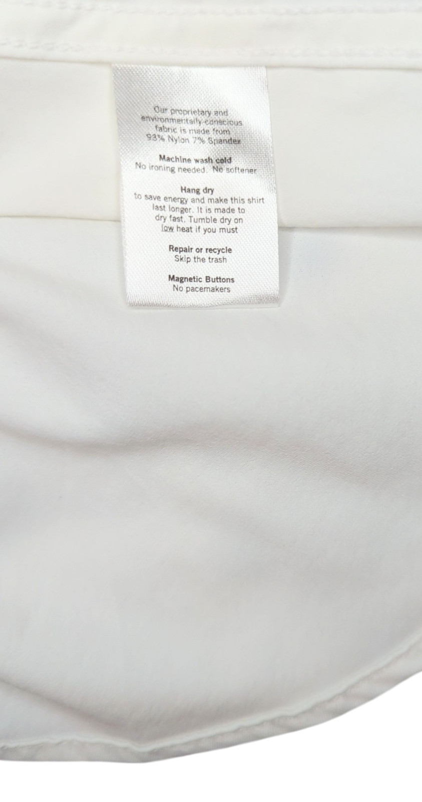 PONCHO Outdoors Vented Button Up Shirt Magnetic Mens LARGE White Comanche Logo