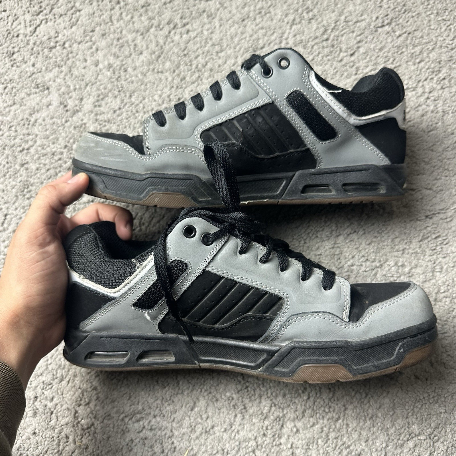 DVS Enduro Heir BlackCharcoal Gray Skater Y2K Grunge Wide Chubby Men’s Sz 10
