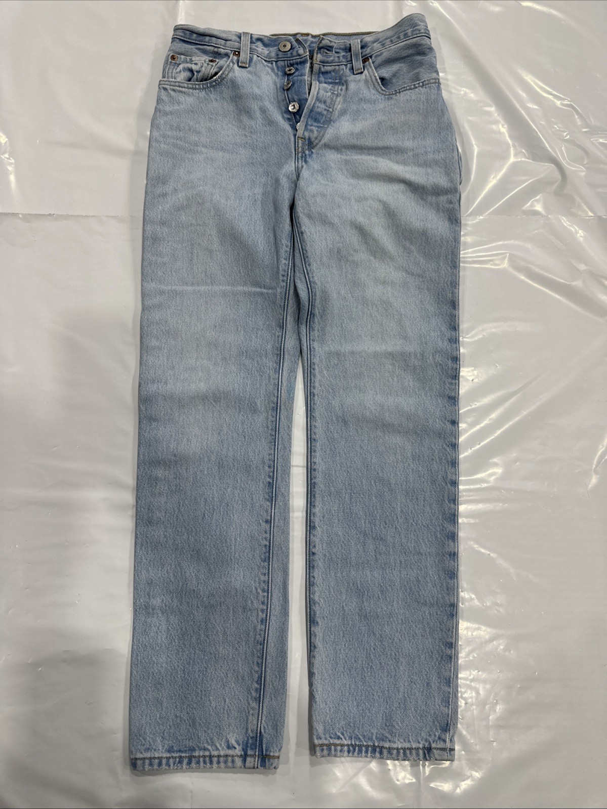 Levi’s 501 Jeans Women’s 25×30 Blue Denim Medium Wash Straight Leg Retro CEB262