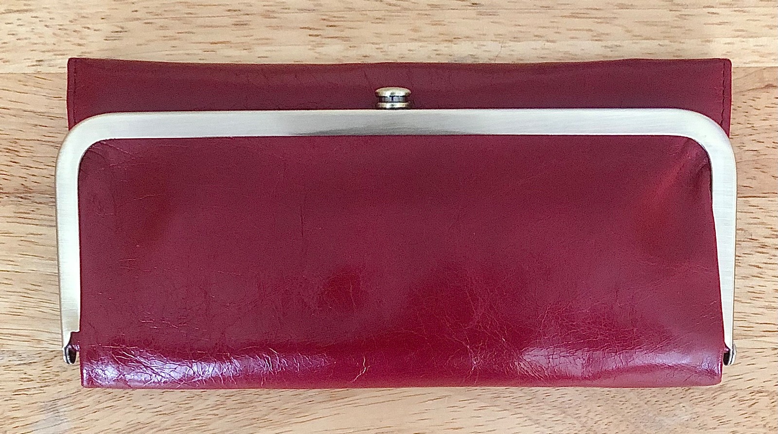 Nwt Women’s Hobo International Leather Wallet, Rachel, Cardinal Red