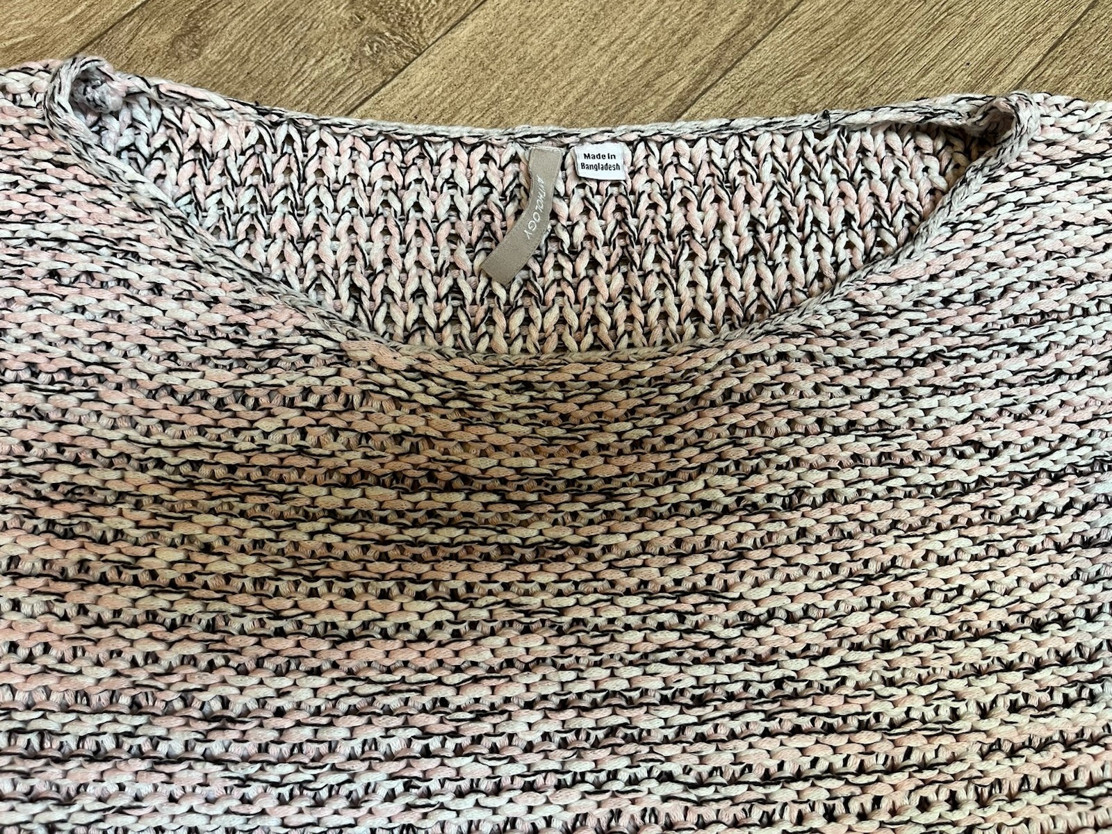 Anthology Salmon Pink Oversized Chunky Knit Ladies Jumper Size 16-18 XL