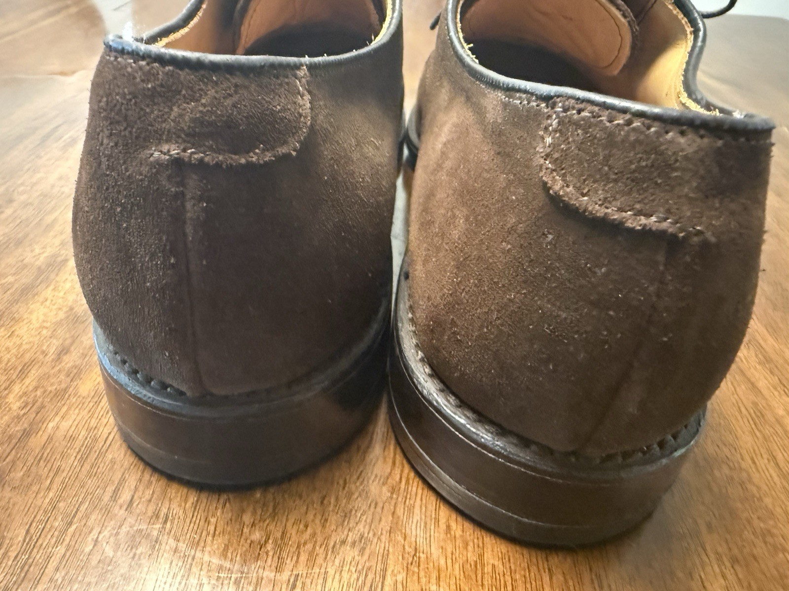 ALLEN EDMONDS BYRON, BROWN LEATHER SUEDE CAP TOE , SIZE 11.5 R
