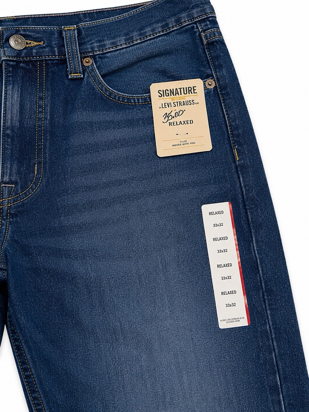 Signature by Levi Strauss Gold Label Relaxed Fit Jeans 33×32 NWT Stretch Blue