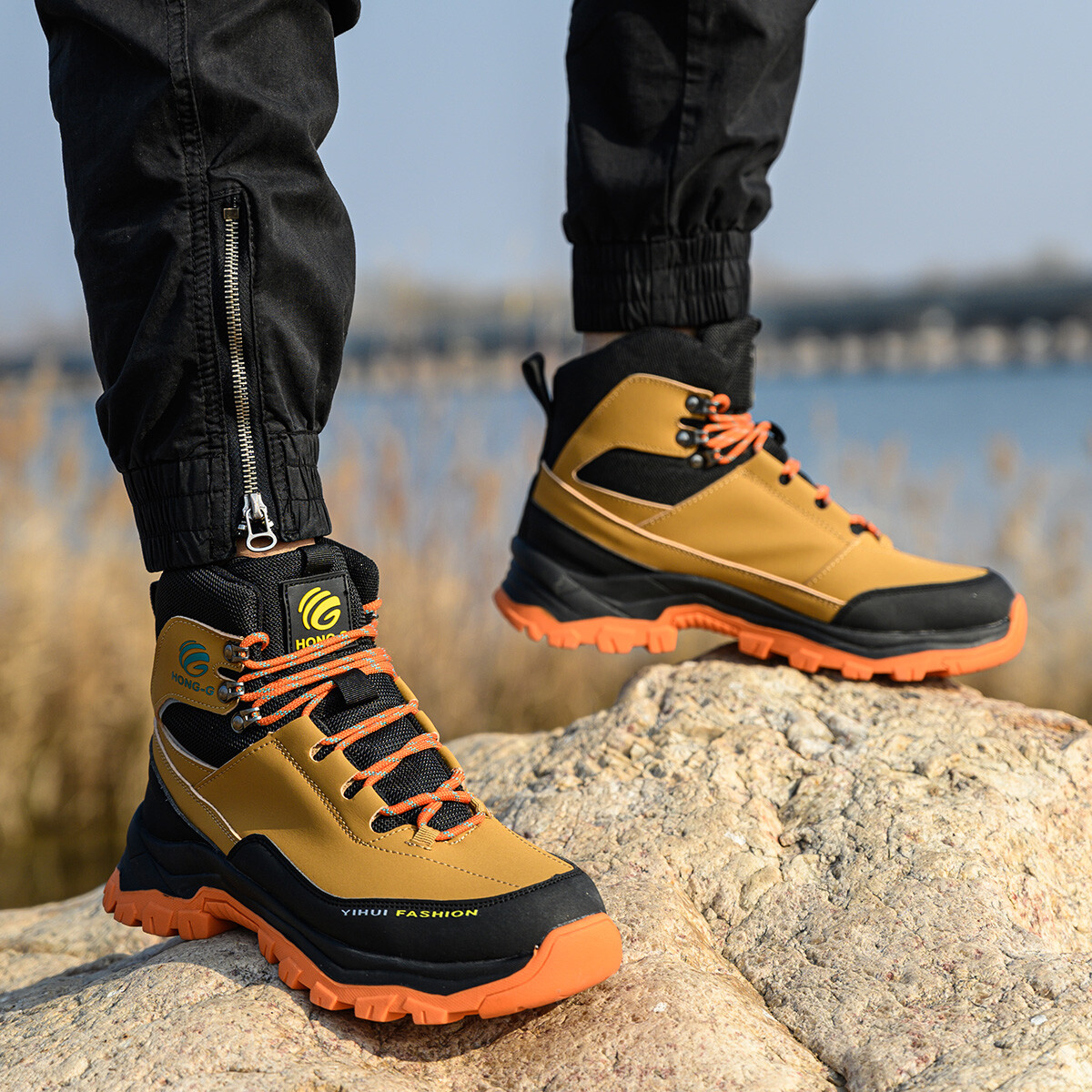Waterproof Work Boots Mens Safety Shoes Steel Toe Botas De Trabajo Para Hombre