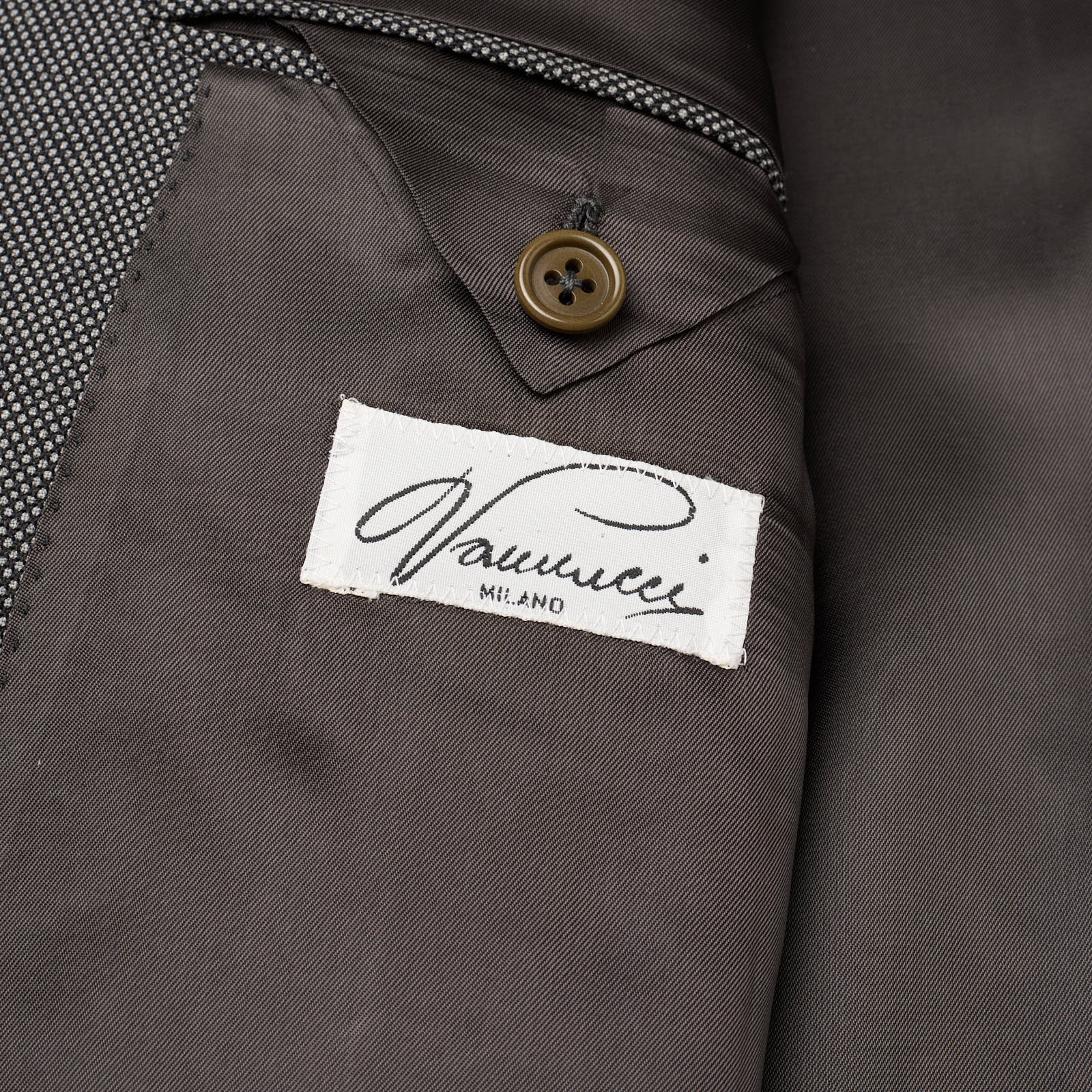 SARTORIA PARTENOPEA Gray Birdseye Handmade Suit EU 58 NEW US 46 48