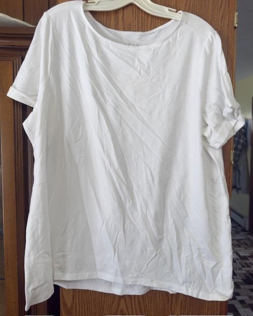 Joan Rivers Hi-Low Tee with Back Pleat Detail Size XS