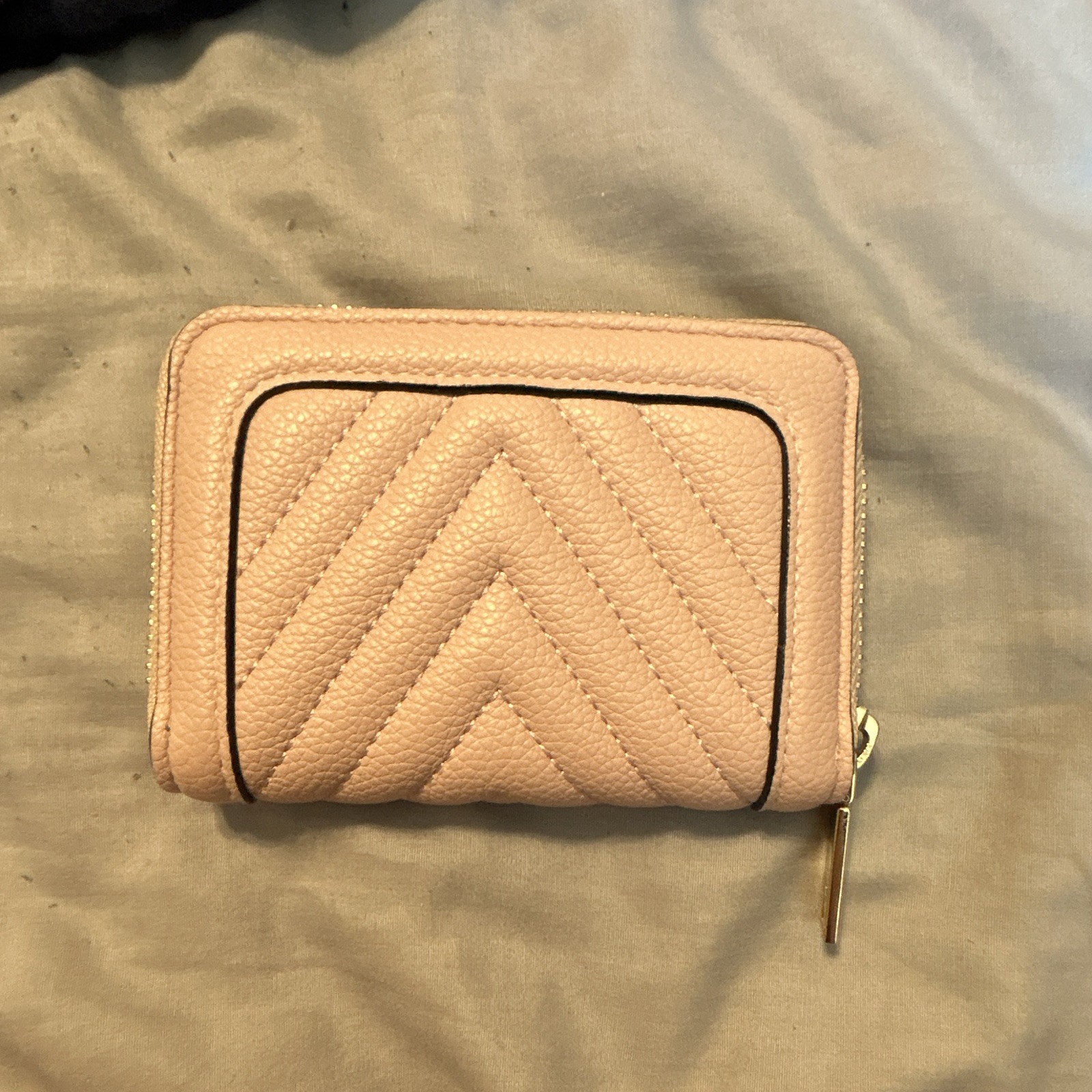 Victoria’s Secret Pink Quilted Zip-Around Wallet Logo Credit Card Slots
