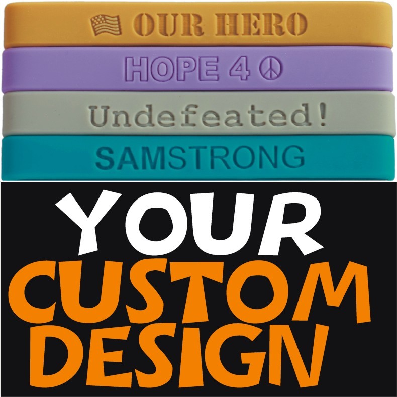 CUSTOM SILICONE WRISTBANDS PERSONALIZED RUBBER BRACELET CUSTOMIZED Free Shipping