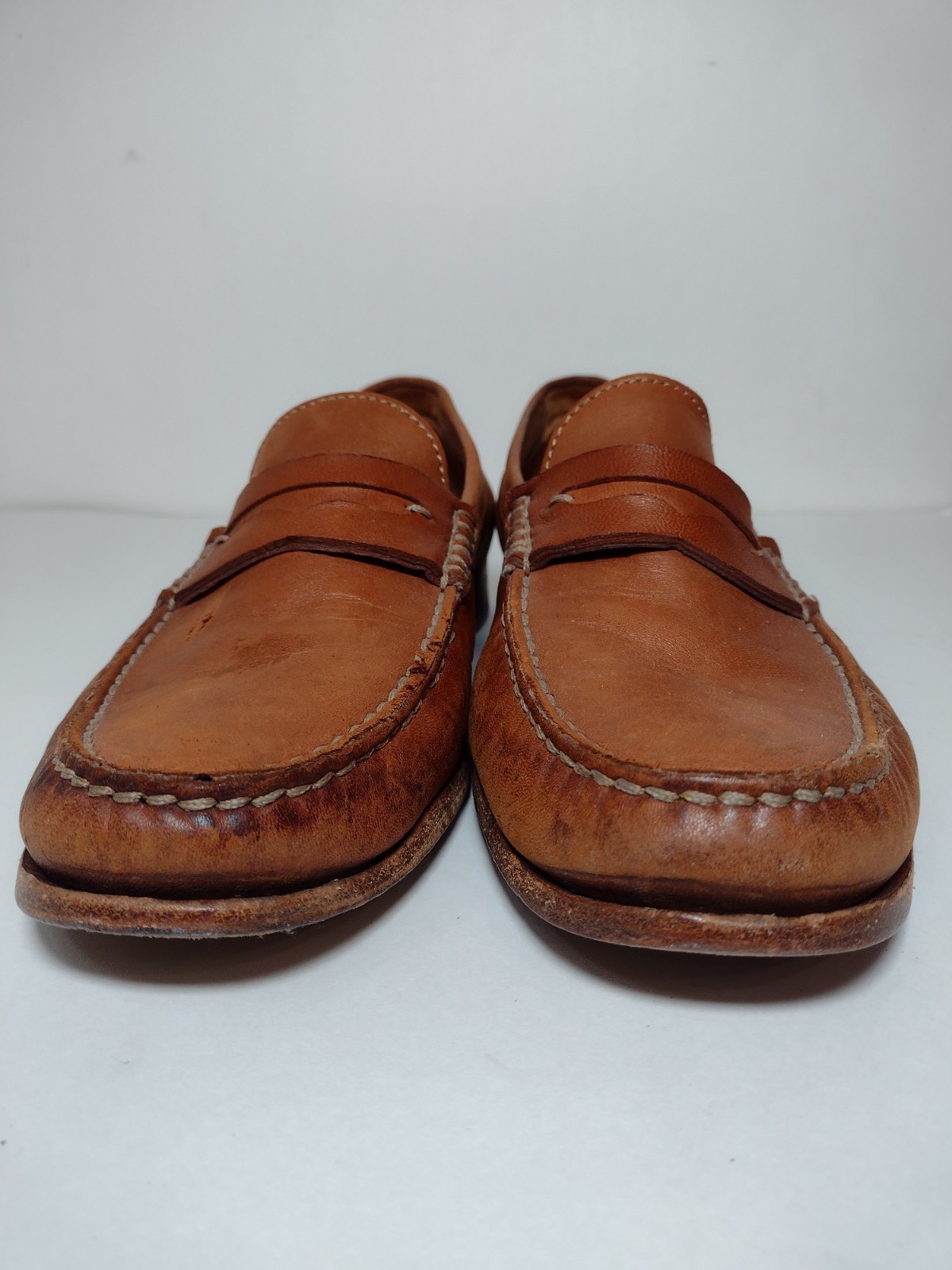 Trask Tan Leather Penny Loafers – Men Size (9.1/2)