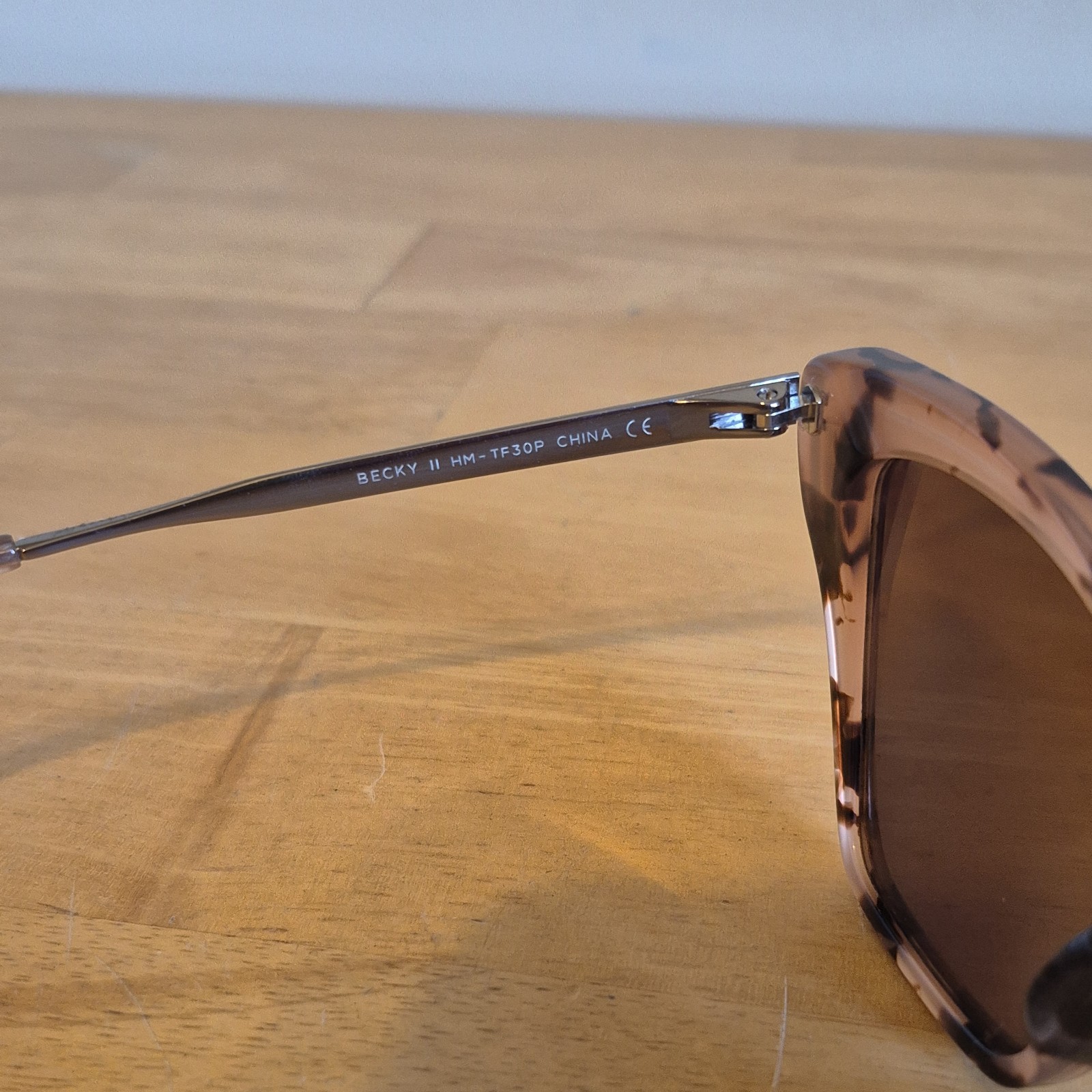 DIFF Mirror Sunglasses Becky II HM-TF30P Pink Tortoise Cat Eye Frame