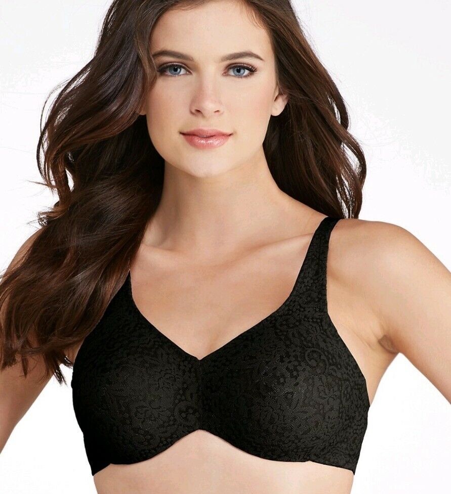 Wacoal 65547 Halo Lace Full Coverage Underwire Bra Black 34C