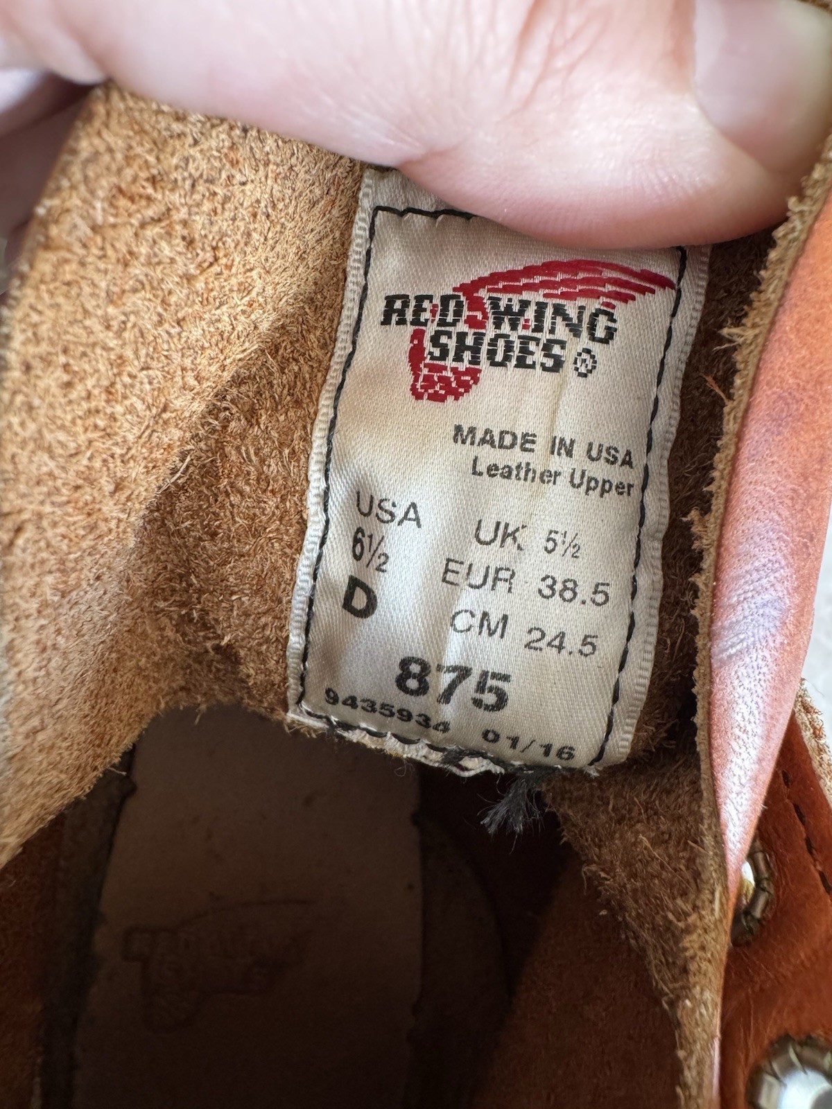 Red Wing 875 Moc Toe Lace-Up Ankle Boots / 6.5D / Oro Legacy