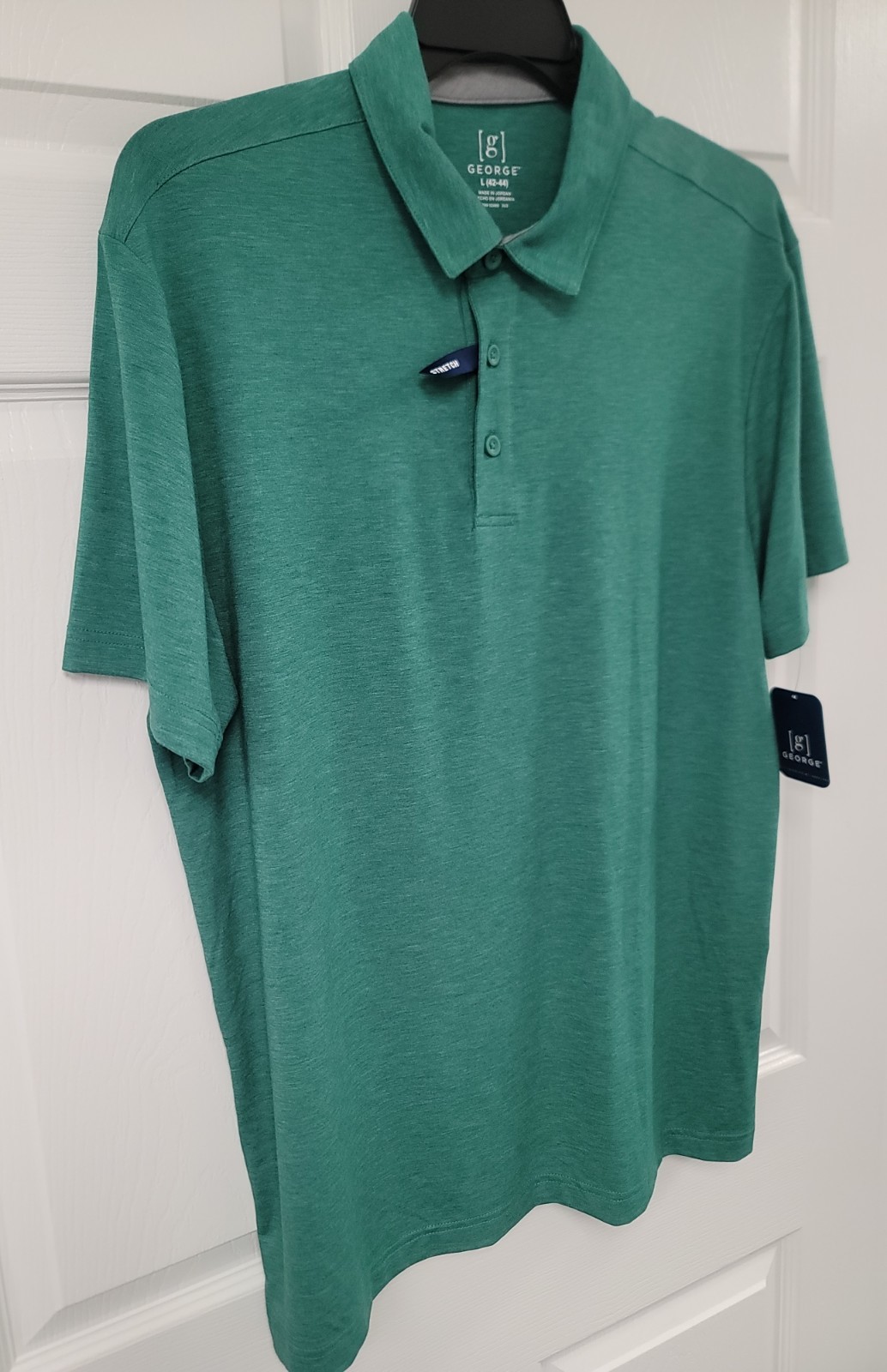 George Men’s Knit Polo Shirt with Short Sleeves size SM-2XL – GREEN