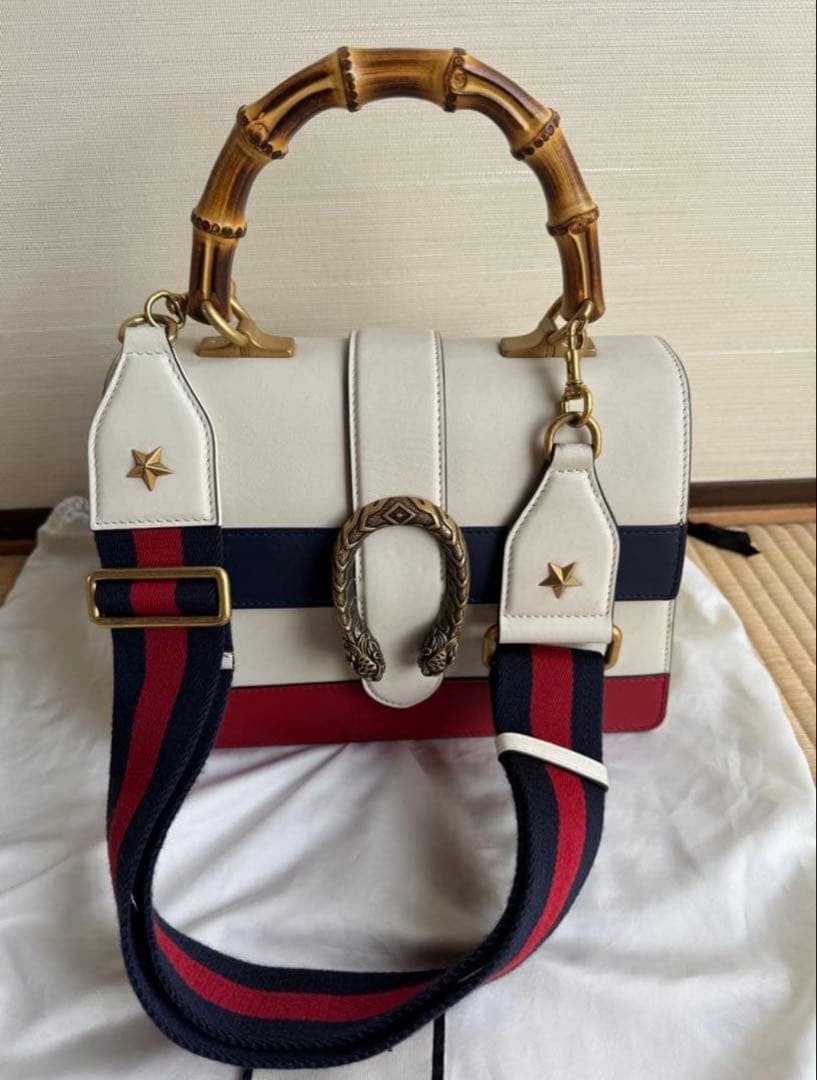 Gucci Dionysus Bamboo 2way Shoulder Bag Turquoise Leather 10.6×7.1×5.1in Medium