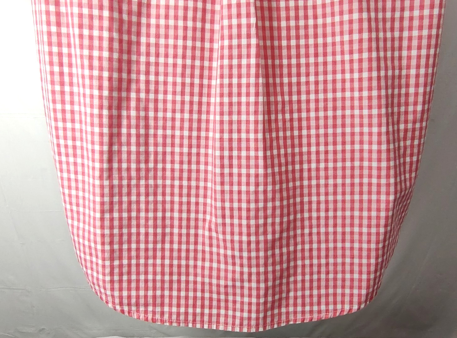 Chaps Easy Care Shirt Large Red White Check Button Down Short Sleeves Men’s