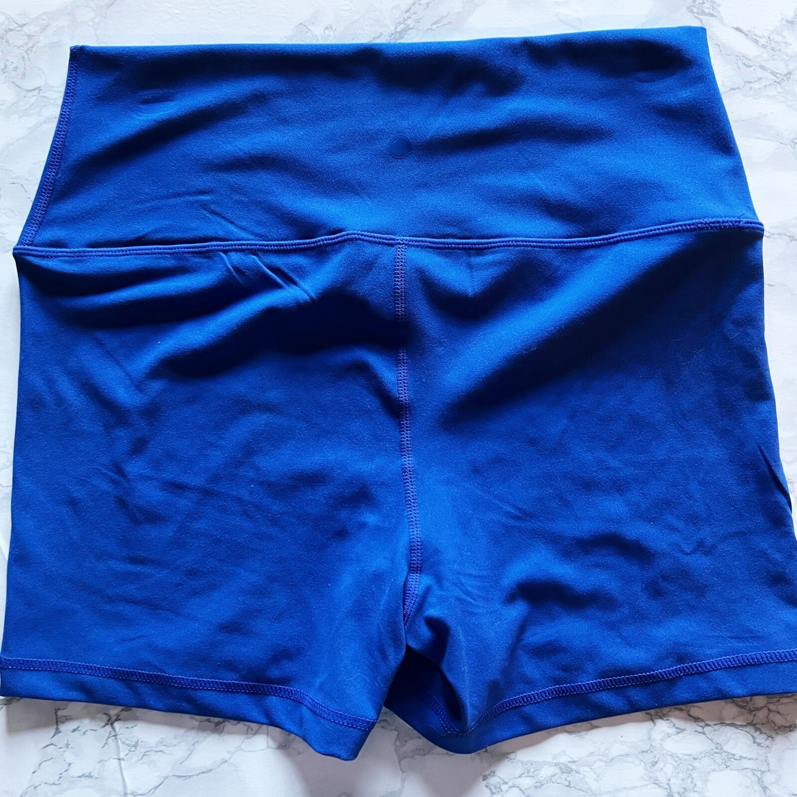 Yogalicious Womens Lux Everyday 3 1/2 Athletic Shorts Size XL Blue