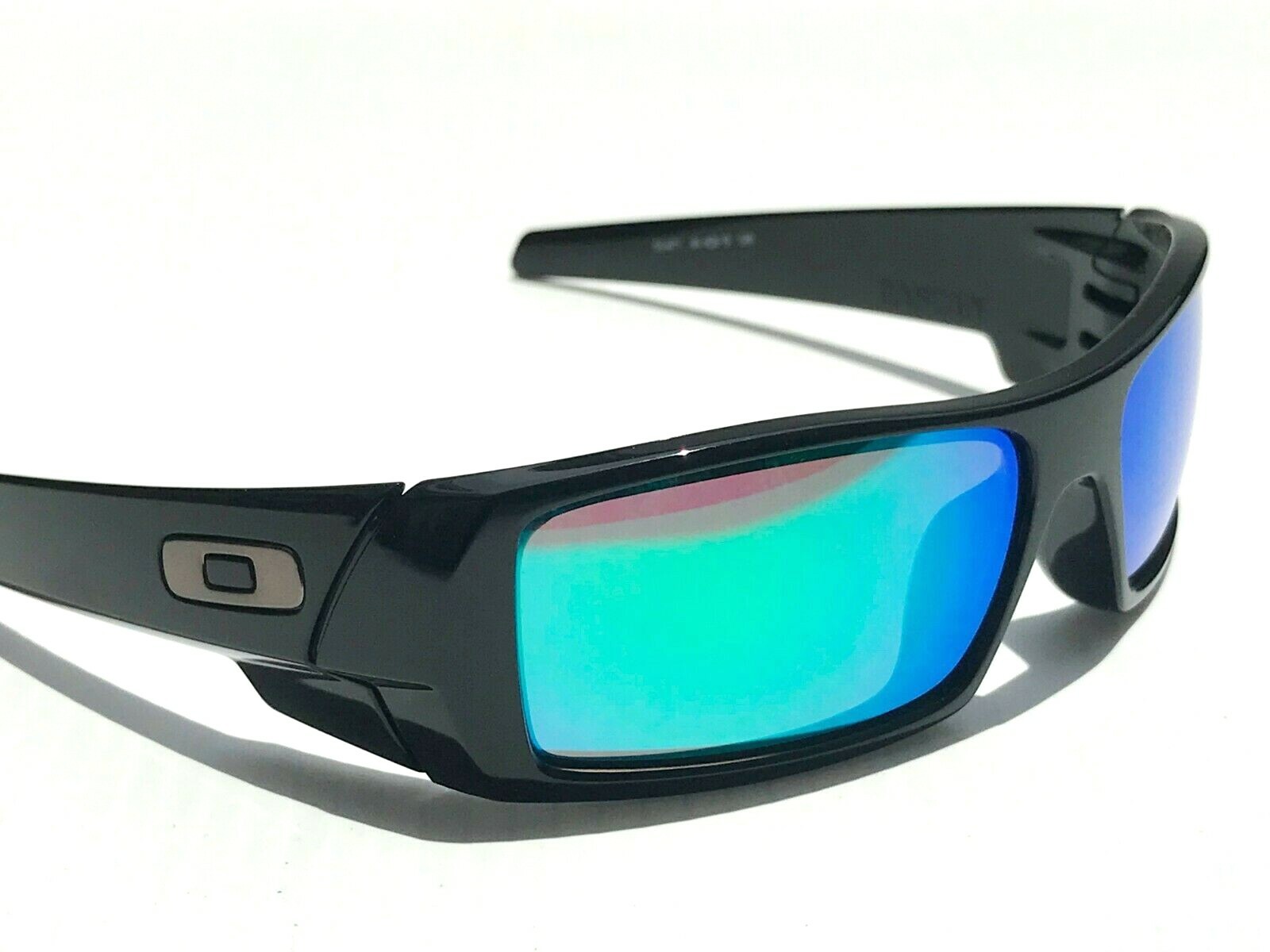 NEW Oakley GASCAN Black polished POLARIZED Galaxy Jade Iridium Sunglass 9014