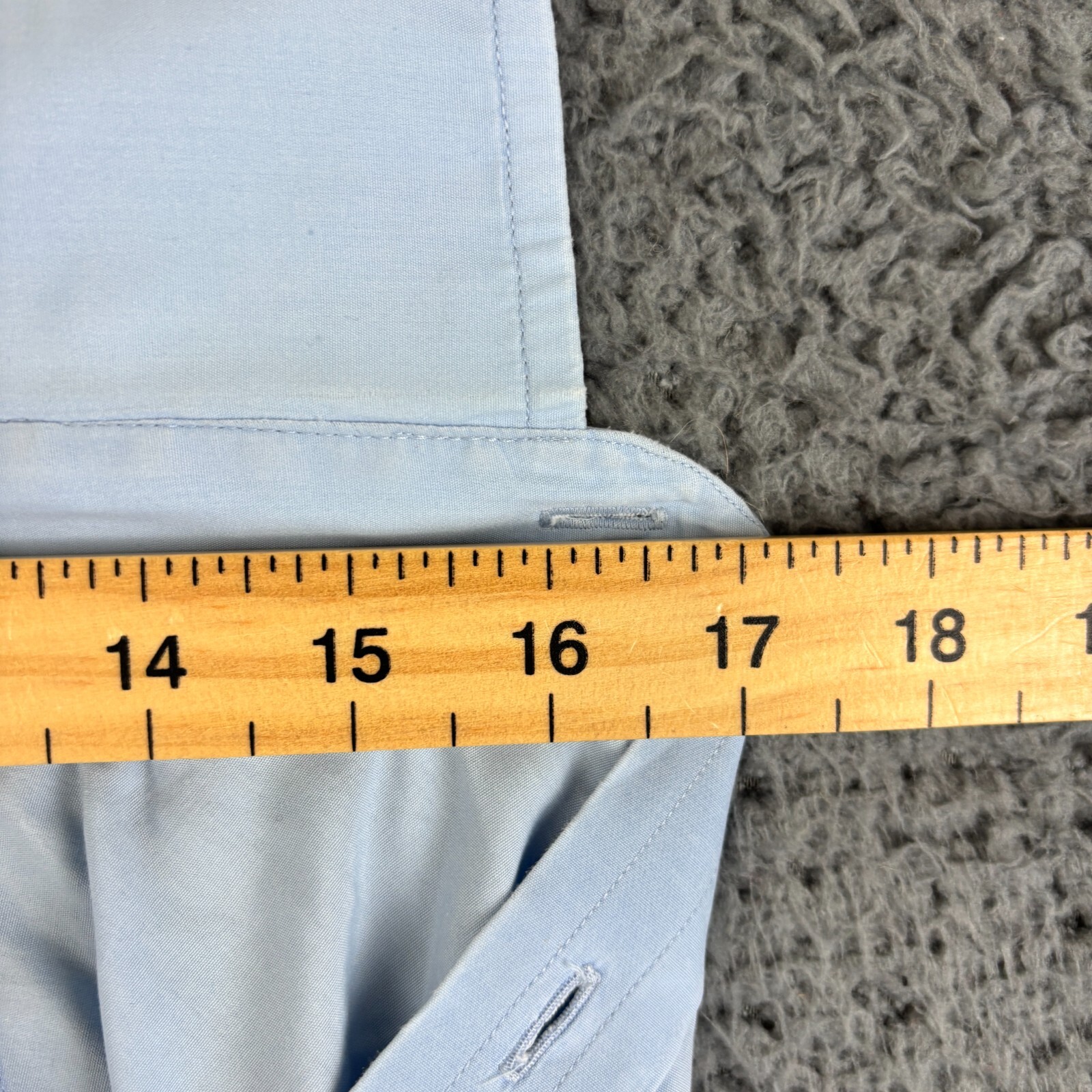 Stephen Lachter Shirt Men 16″ 50″ Chest Blue Dress Formal Double Cuff Savile