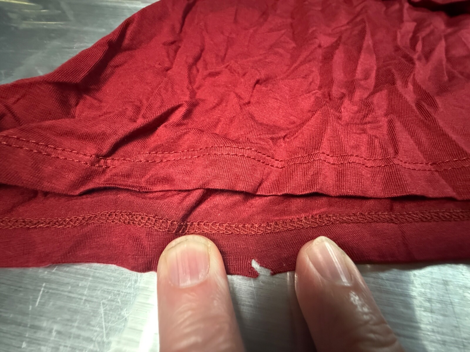 Elevate Your Style: NWT Violet Red 3XL Asymmetrical Tunic (Minor Hem Flaw)