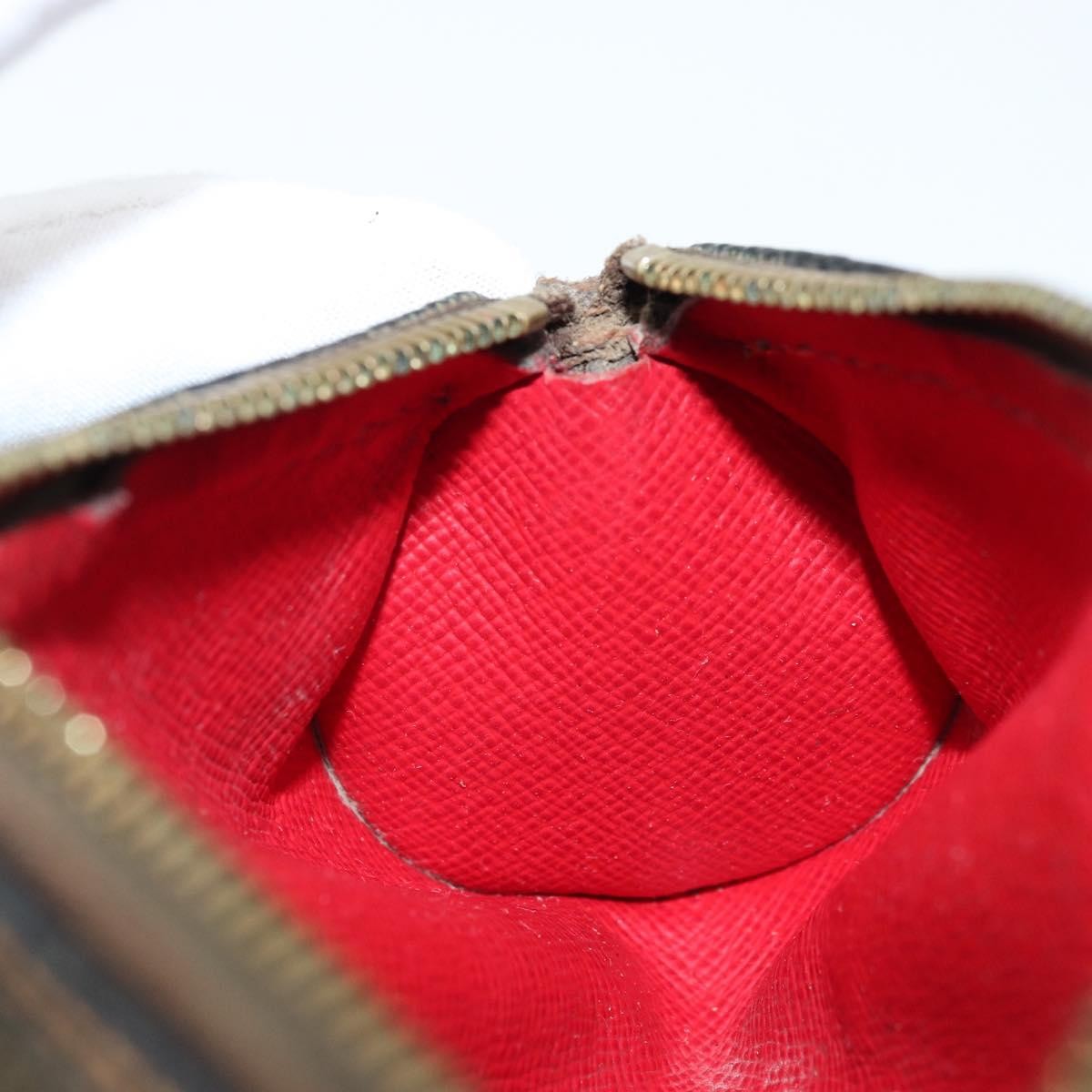 LOUIS VUITTON Damier Ebene Papillon Pouch LV Auth BA10869