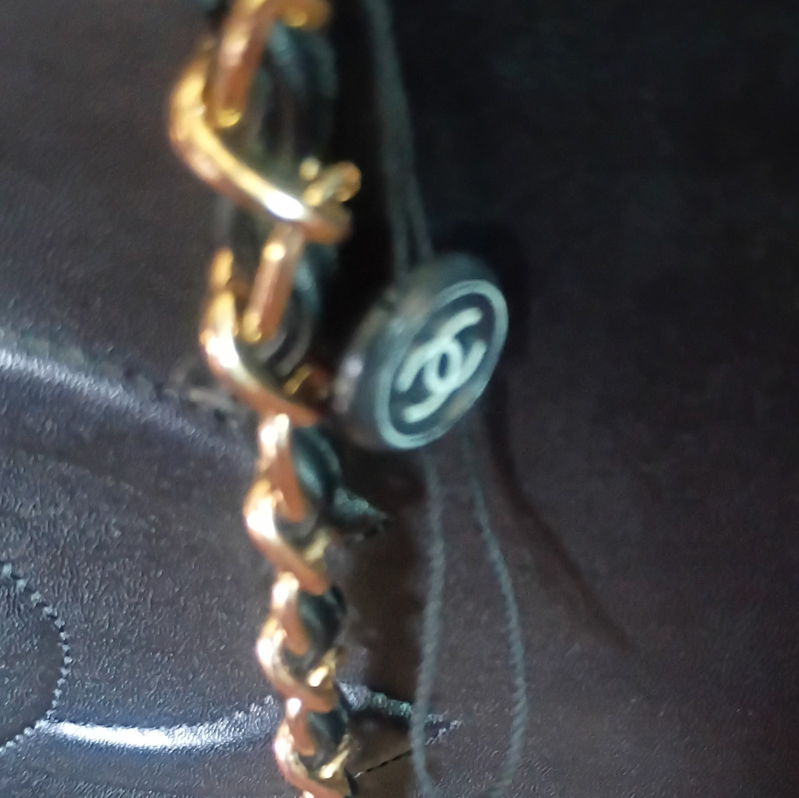 CHANEL Black Quilted Tote Bag Gold Chain Strap Red Lining Zip/Snap Large