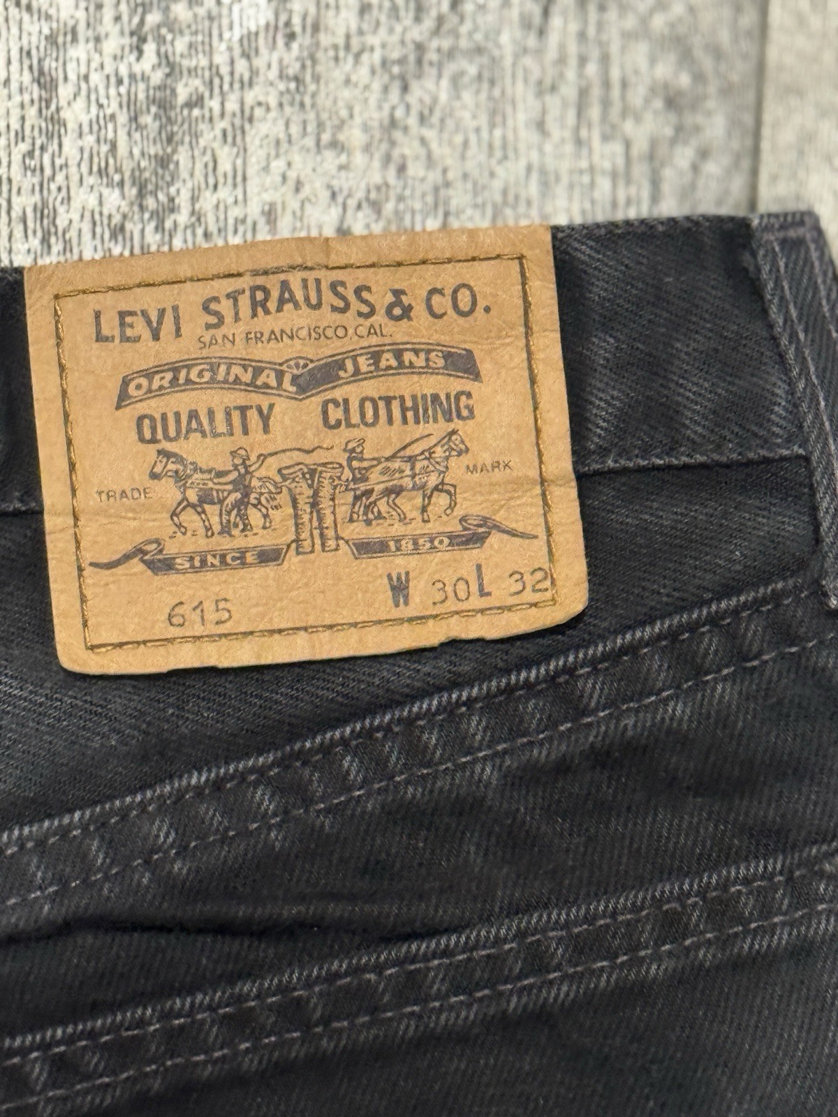 Vintage 1995 Levi’s 615 Orange Tab Black Jeans 30×32 Great Condition