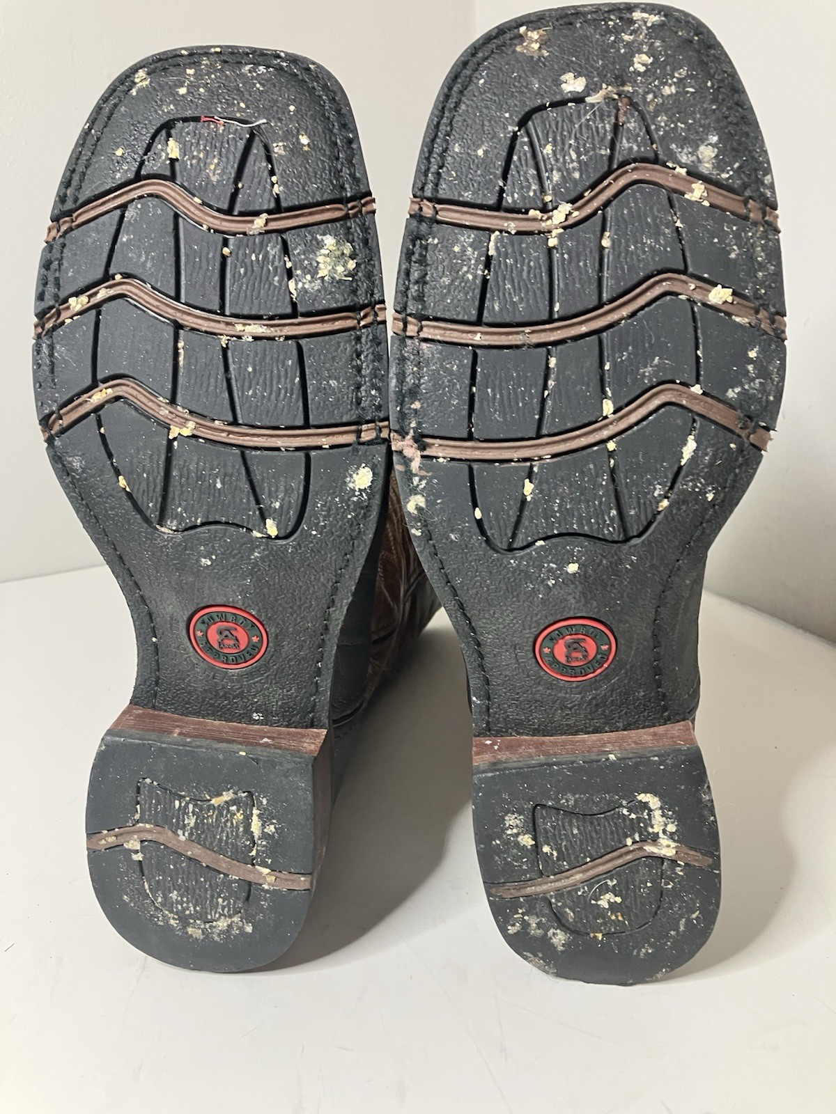 Laredo 7855 Cowboy Boots Men 8.5 EW (extra wide)Brown Leather Western Square Toe